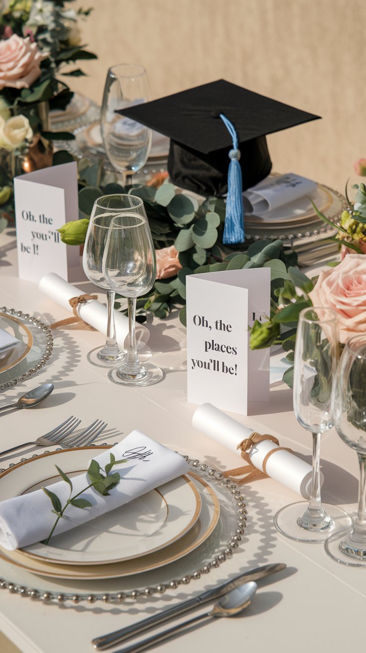 Elevate your celebration with these 16 stunning graduation table decorations. Perfect ideas to make your party memorable, stylish, and full of personality.