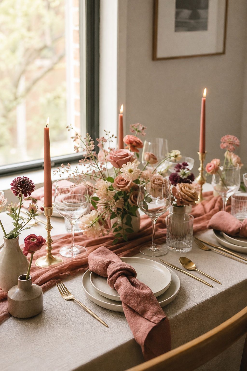 Terracotta and Dusty Rose With Brass small apartment idea for Top 18 Summer Wedding Color Palette Ideas for Every Aesthetic.