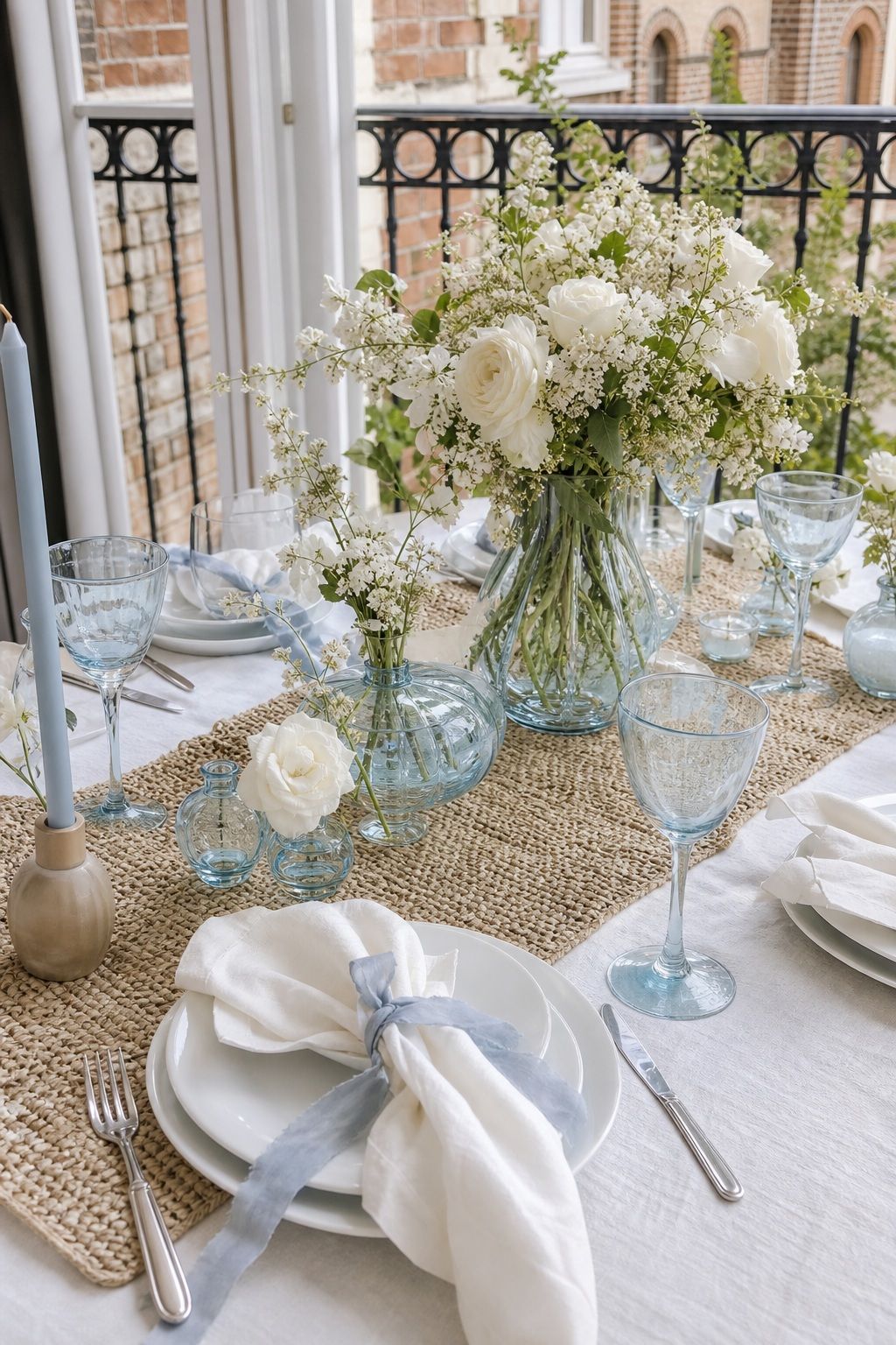 White, Sand, and Sea Glass Blue small apartment idea for Top 18 Summer Wedding Color Palette Ideas for Every Aesthetic.
