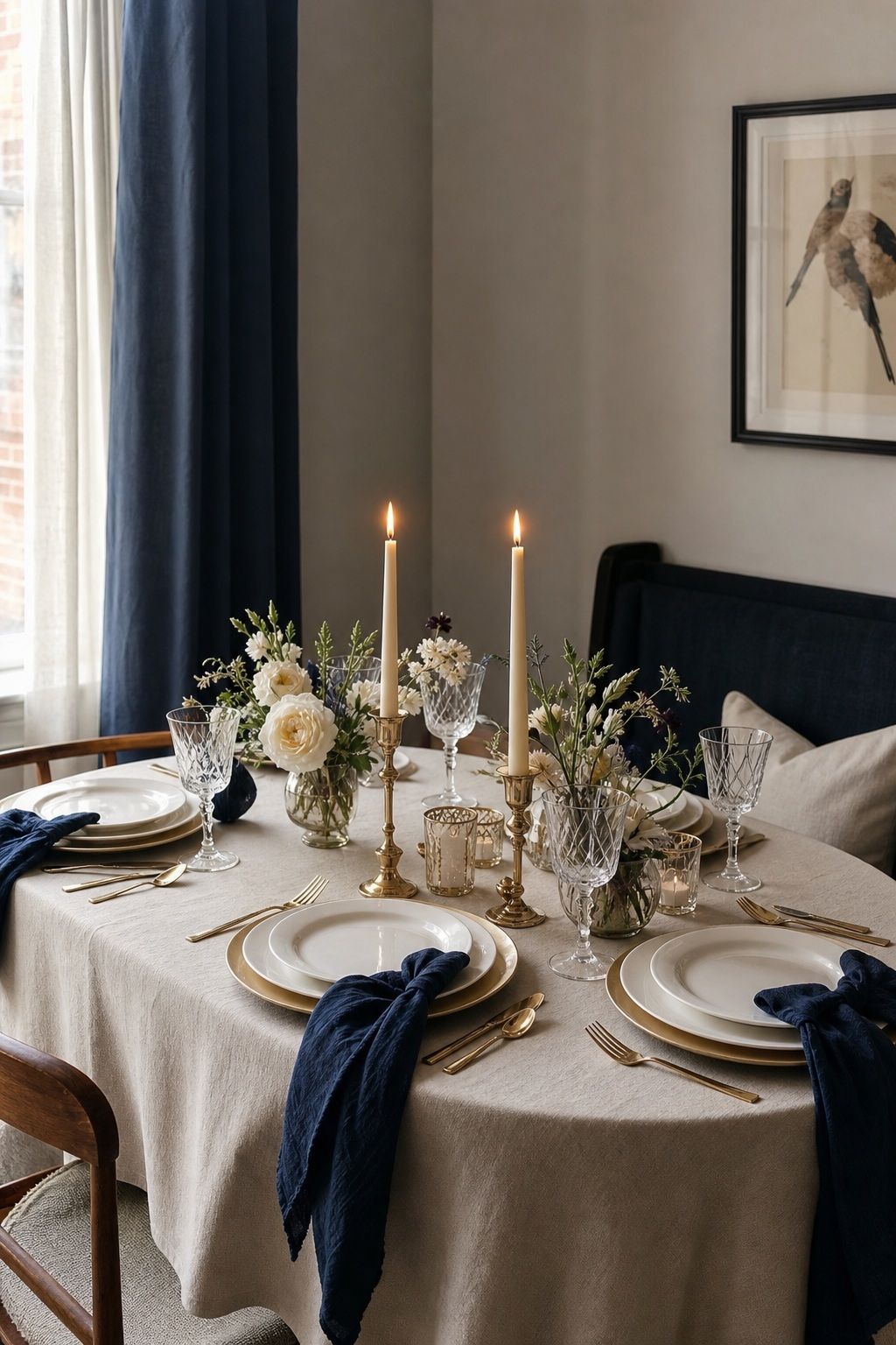 Navy, Cream, and Gold small apartment idea for Top 18 Summer Wedding Color Palette Ideas for Every Aesthetic.