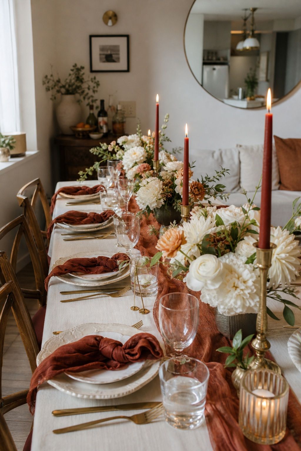 Rust and Cream With Brass small apartment idea for Top 18 Summer Wedding Color Palette Ideas for Every Aesthetic.