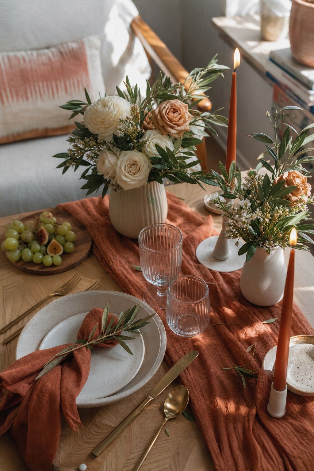 Terracotta, Olive, and Cream small apartment idea for Top 18 Summer Wedding Color Palette Ideas for Every Aesthetic.
