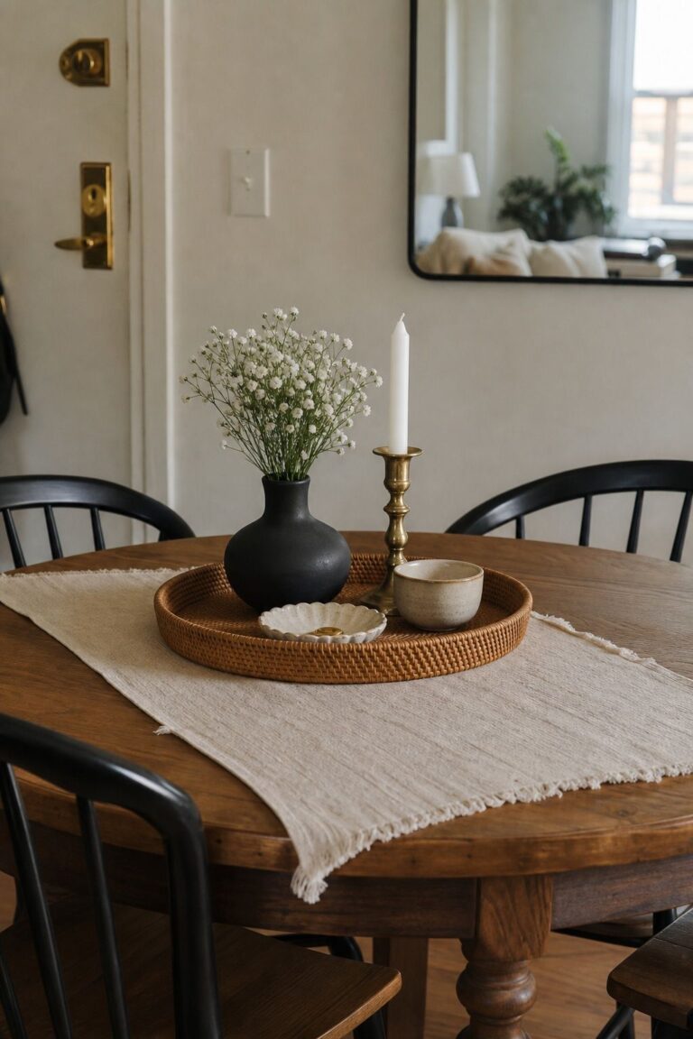 Start With a Tray as the Base small apartment idea for Top 17 Dining Table Centerpiece Ideas for Everyday Style.