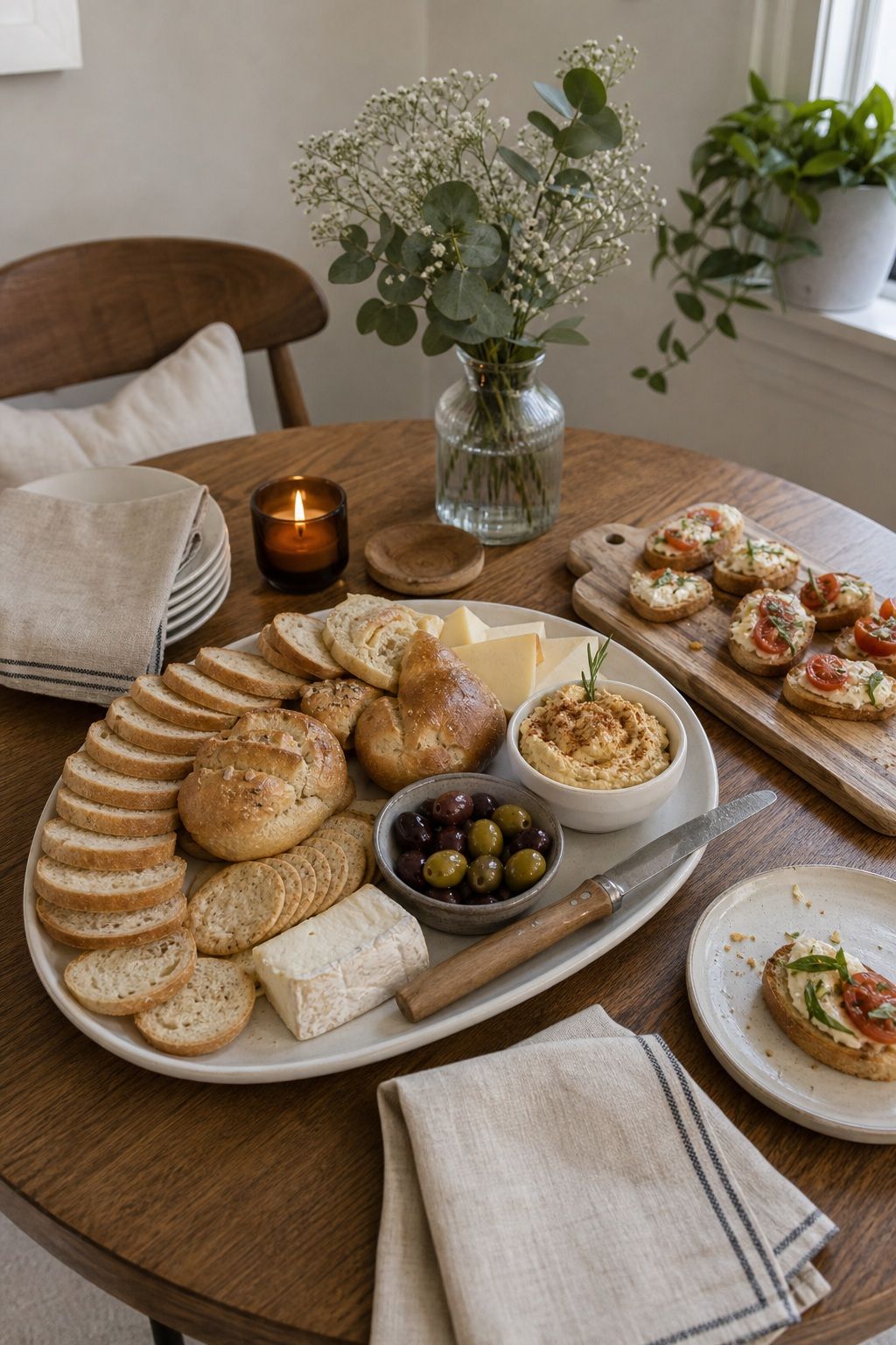 Breads and Easy Appetizers small apartment idea for Top 18 Friendsgiving Potluck Ideas for an Easy, Organized Feast.