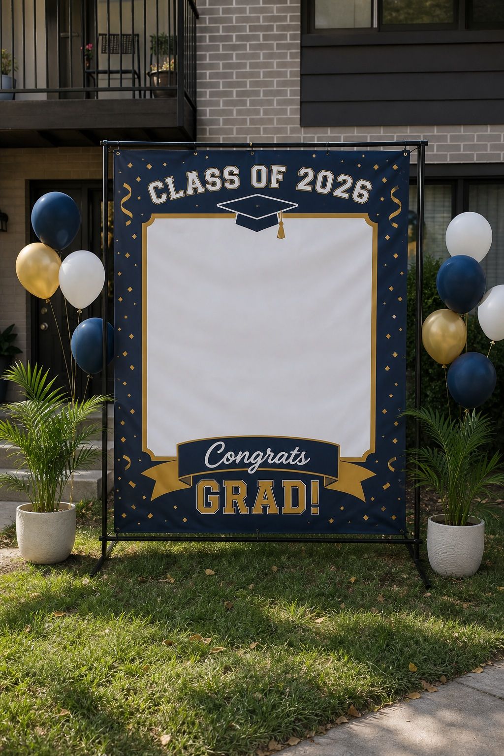 Family Photo Backdrop Sign small apartment idea for Top 17 Best Graduation Yard Sign Ideas to Celebrate at Home.