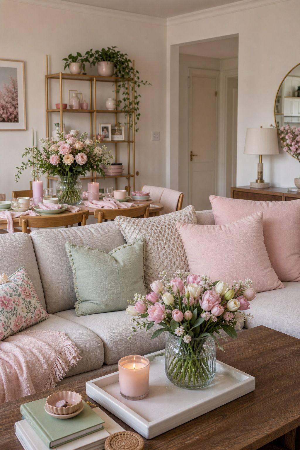 A Pastel Color Palette Throughout small apartment idea for Top 15 Mother's Day Decoration Ideas for a Beautiful Celebration at Home.