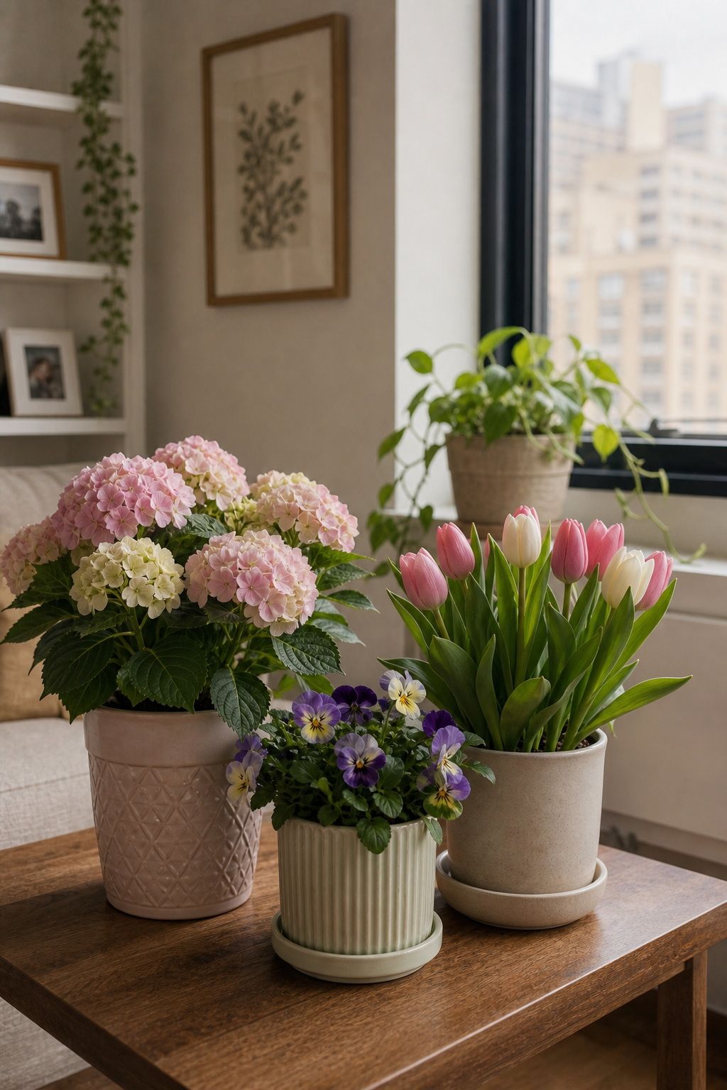 Potted Flowers as Lasting Decor small apartment idea for Top 15 Mother's Day Decoration Ideas for a Beautiful Celebration at Home.