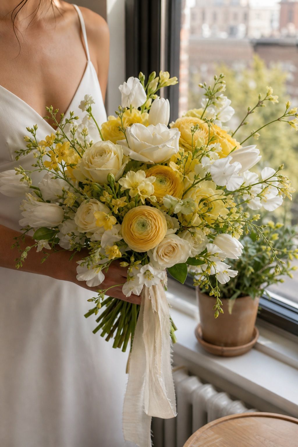 Butter Yellow and White small apartment idea for Top 18 Spring Wedding Flower Bouquet Ideas for Every Bridal Style.