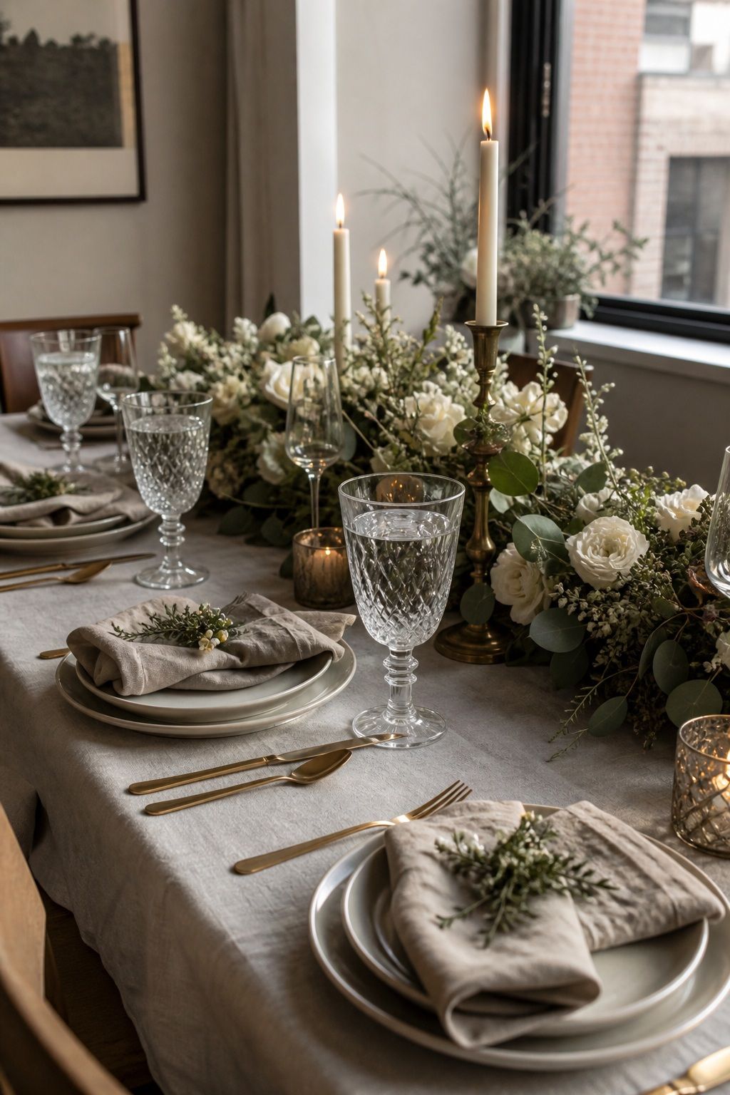 Crystal Goblets for Water small apartment idea for Top 18 Elegant Winter Wedding Table Setting Ideas That Set the Mood.