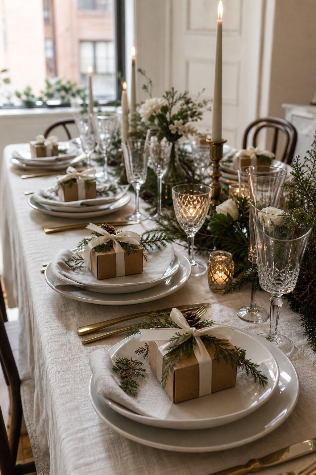 Mini Favor Placement small apartment idea for Top 18 Elegant Winter Wedding Table Setting Ideas That Set the Mood.