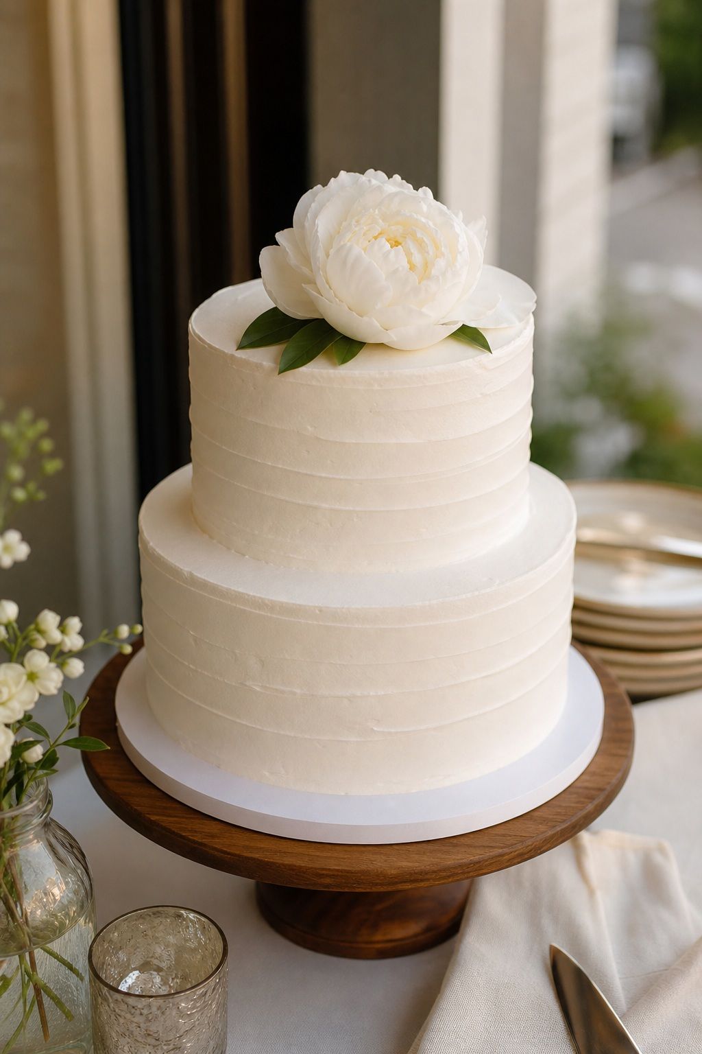 Add a Single Bloom Topper small apartment idea for Top 18 Summer Wedding Cake Ideas That Hold Up in the Heat and Look Stunning.