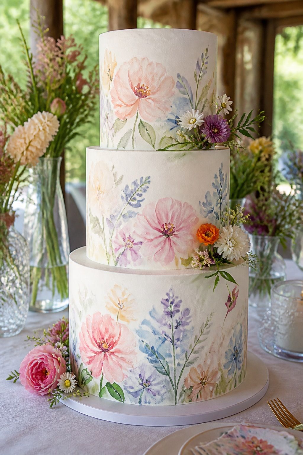 Order a Watercolor Floral Cake small apartment idea for Top 18 Summer Wedding Cake Ideas That Hold Up in the Heat and Look Stunning.