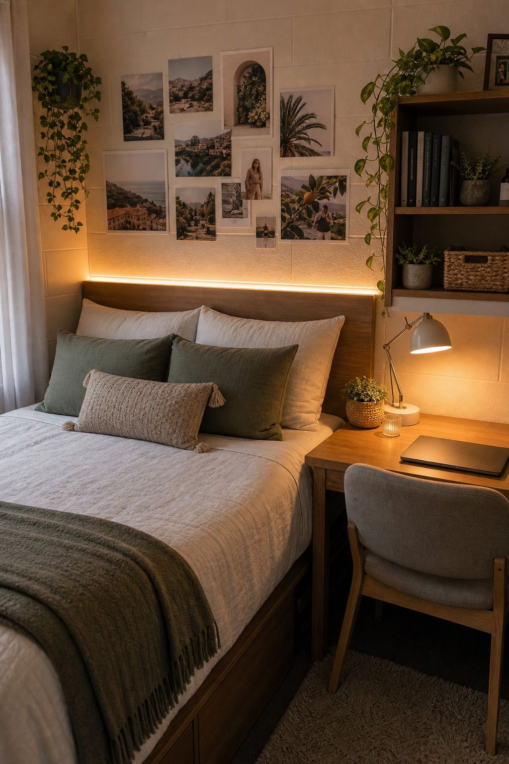 LED Strip Lights Behind Furniture small apartment idea for Top 20 Stylish College Dorm Room Ideas to Make Your Space Feel Like Home.