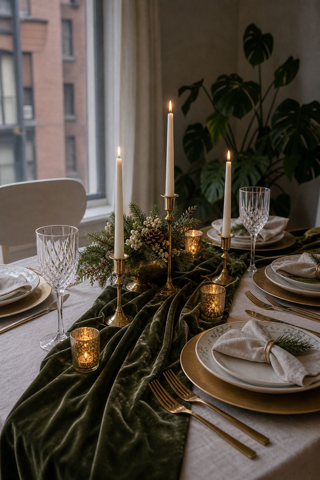 Lay a Velvet Runner With Gold Accents small apartment idea for Top 17 Elegant Winter Wedding Centerpiece Ideas That Bring Seasonal Charm.