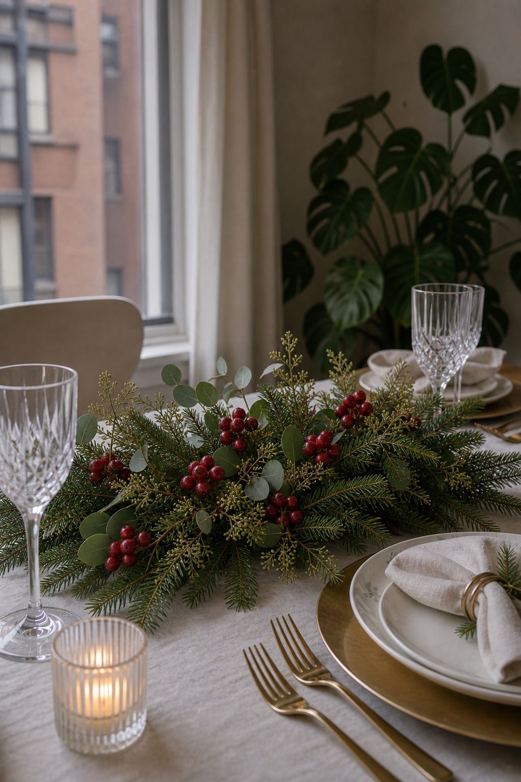 Cluster Cranberries With Greenery small apartment idea for Top 17 Elegant Winter Wedding Centerpiece Ideas That Bring Seasonal Charm.