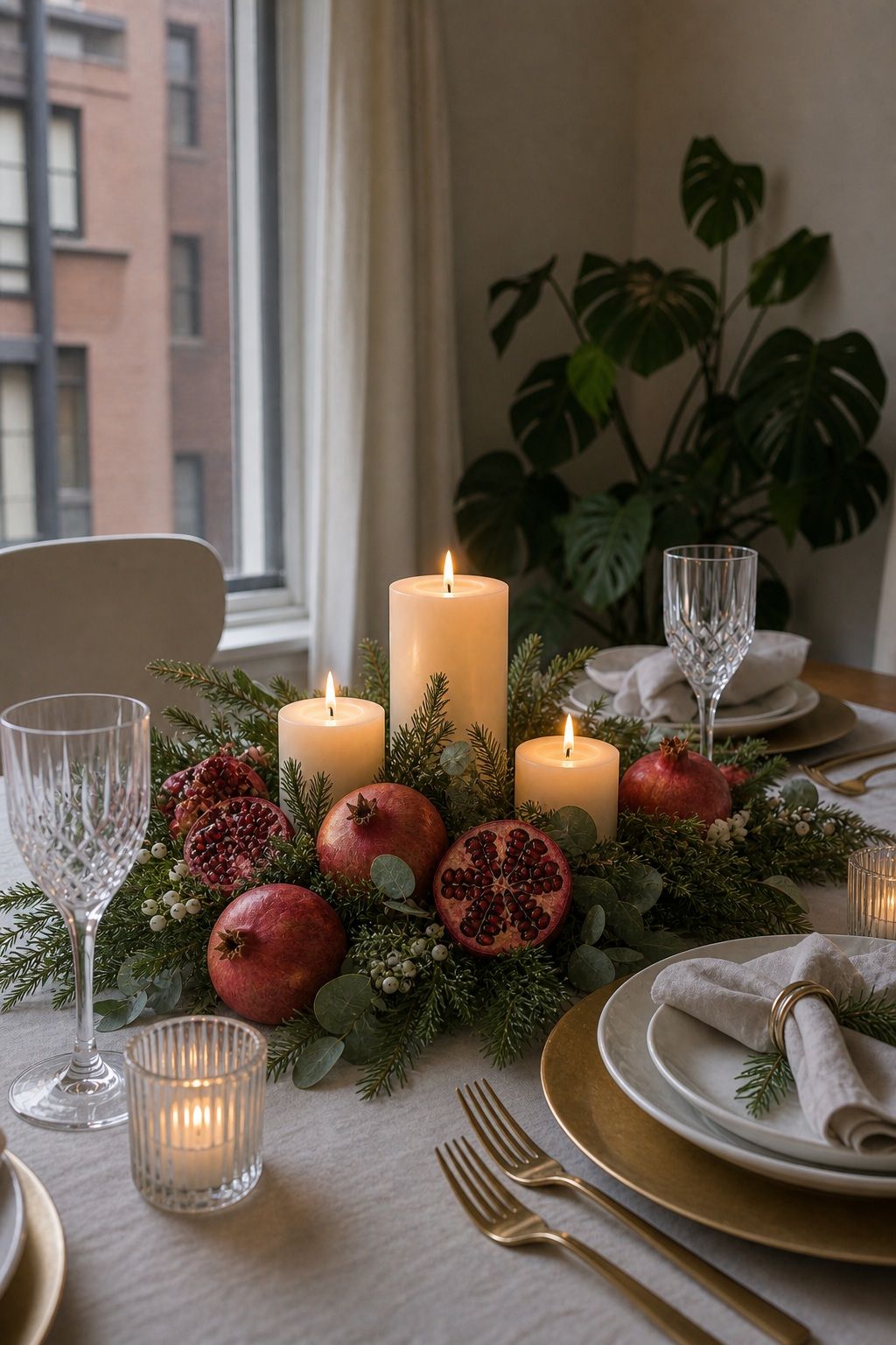 Add Pomegranate Accents small apartment idea for Top 17 Elegant Winter Wedding Centerpiece Ideas That Bring Seasonal Charm.