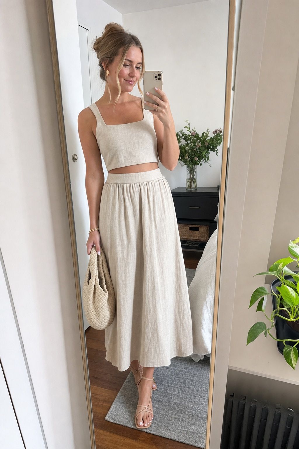 Coordinated Linen Set (Skirt and Top) small apartment idea for Top 17 Graduation Guest Outfits That Balance Comfort and Style.