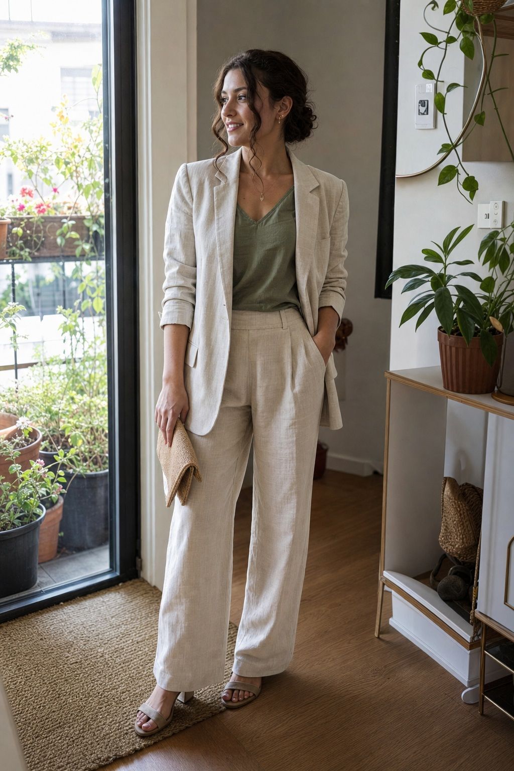 Linen Suit Set for Garden Ceremonies small apartment idea for Top 17 Graduation Guest Outfits That Balance Comfort and Style.