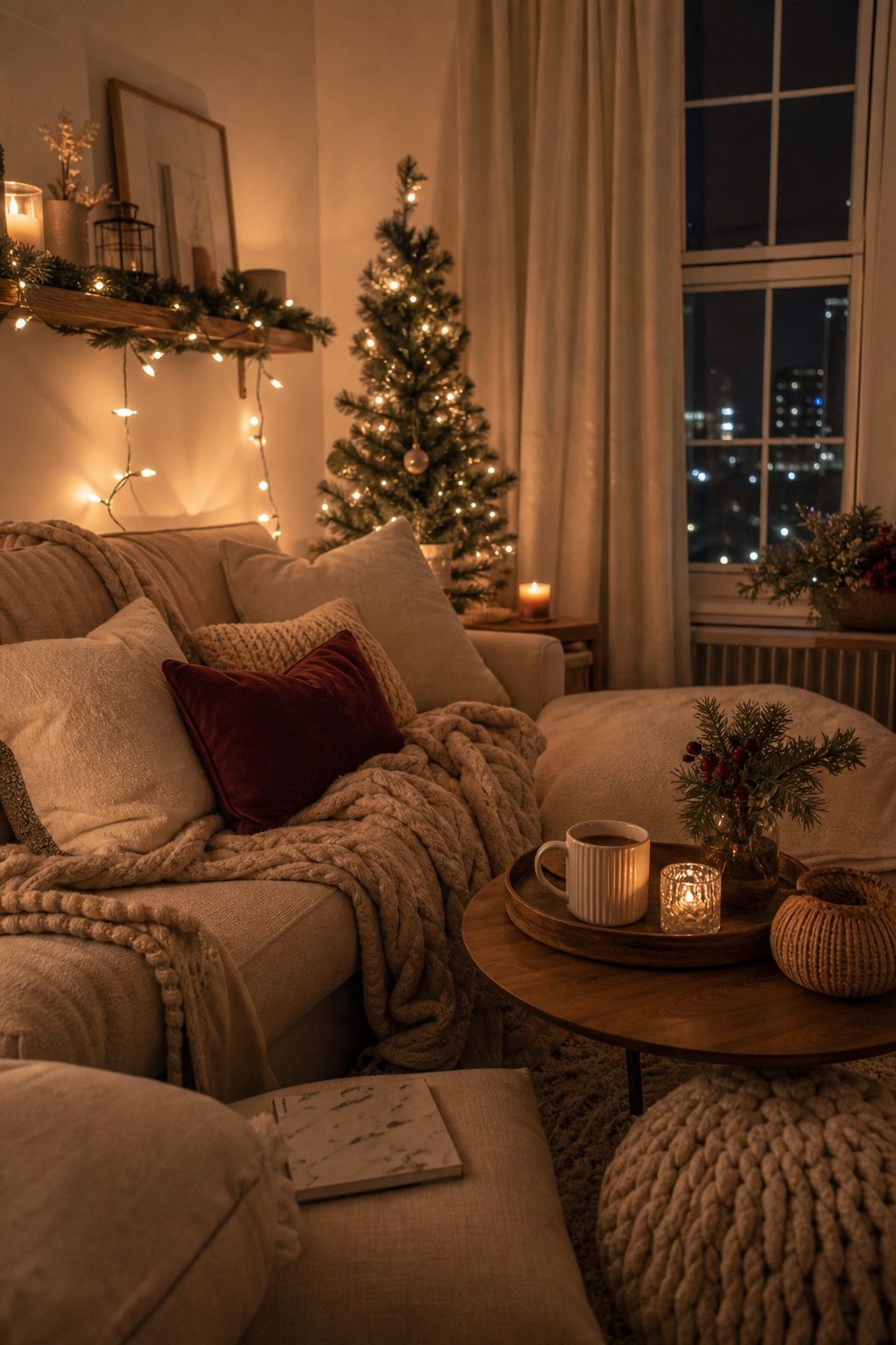 Style a Cozy Wind-Down Zone small apartment idea for Top 19 Creative Christmas Party Ideas to Celebrate in Style.