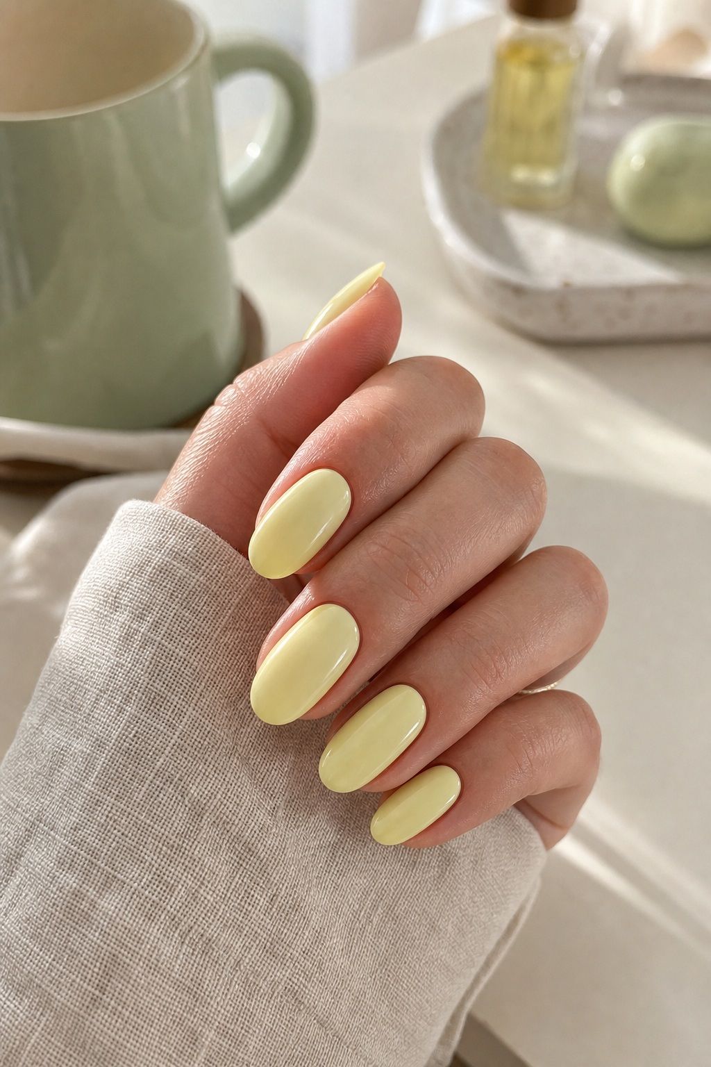 The New Pastel Palette, One Color, Done Well Easter nail design on a realistic hand.