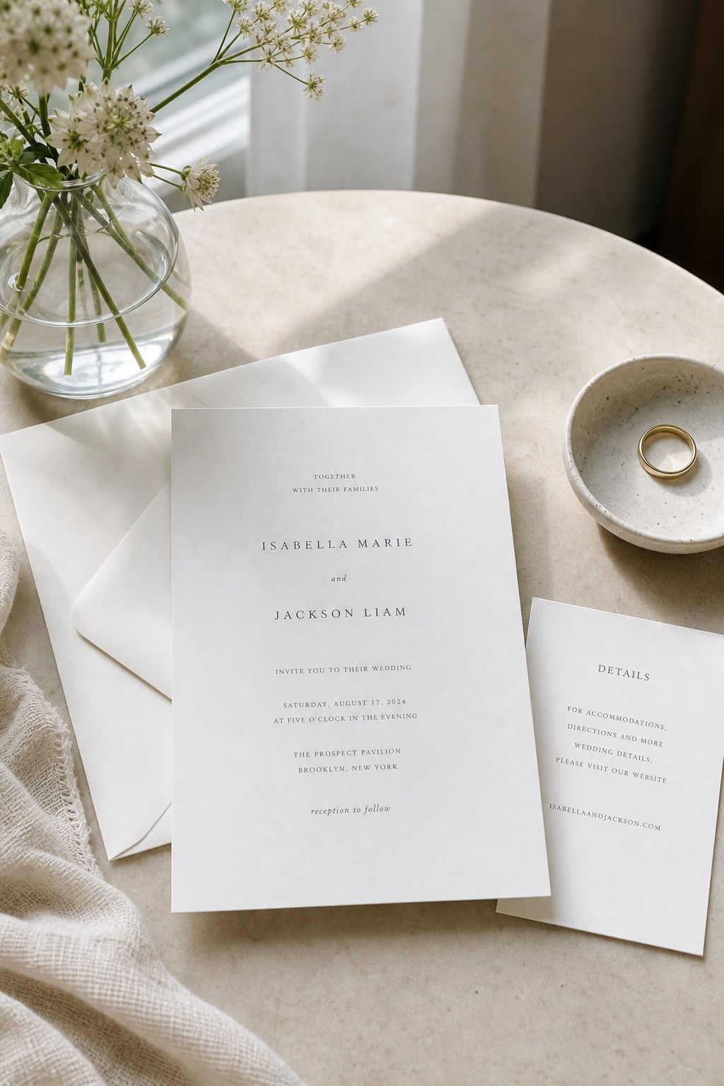 Use White Space As the Main Design small apartment idea for Top 16 Summer Wedding Invitation Ideas That Set the Tone for a Sunlit Celebration.