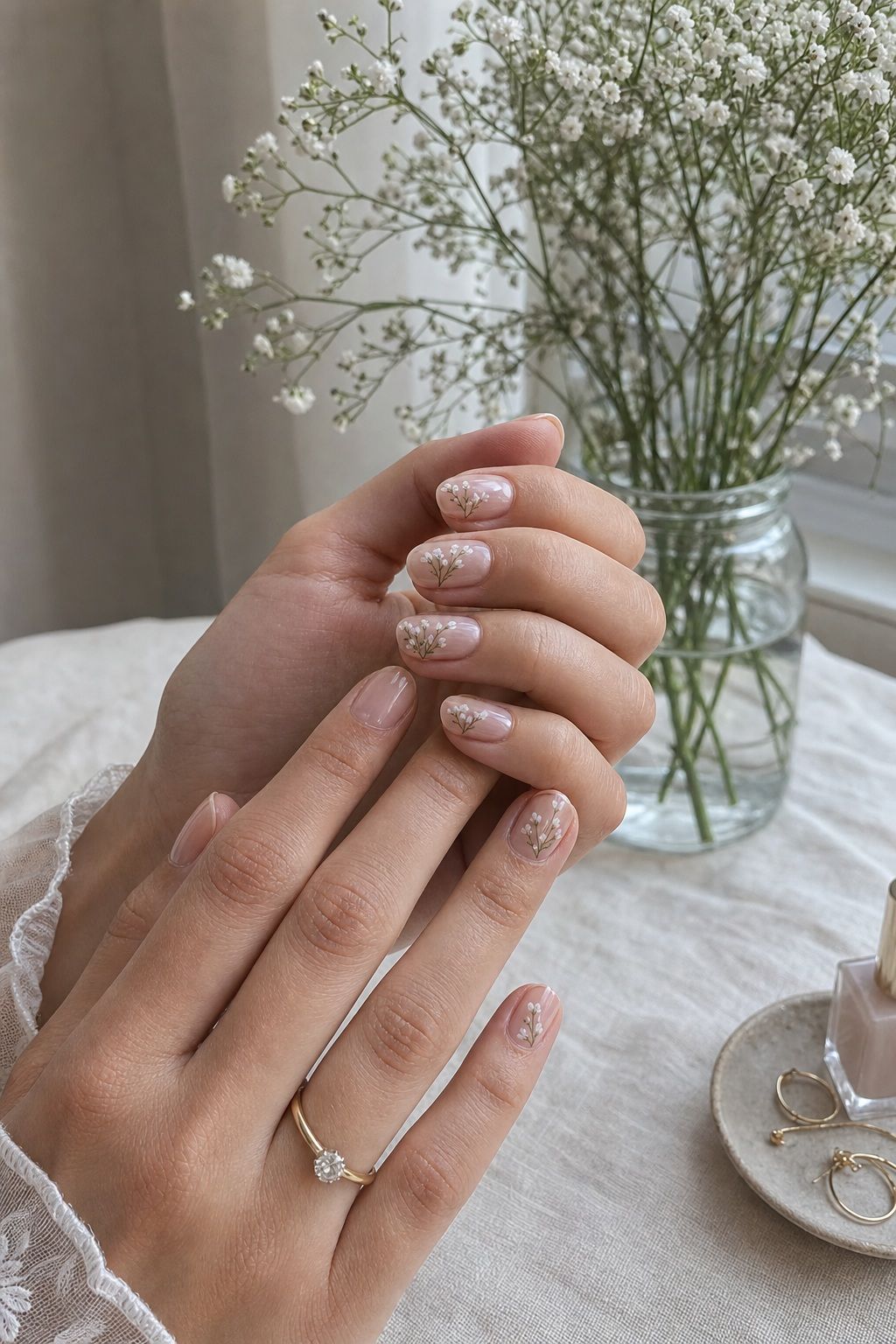 Baby's Breath Sprigs small apartment idea for Top 18 Summer Wedding Nail Ideas for the Bride Who Wants Fresh and Floral.