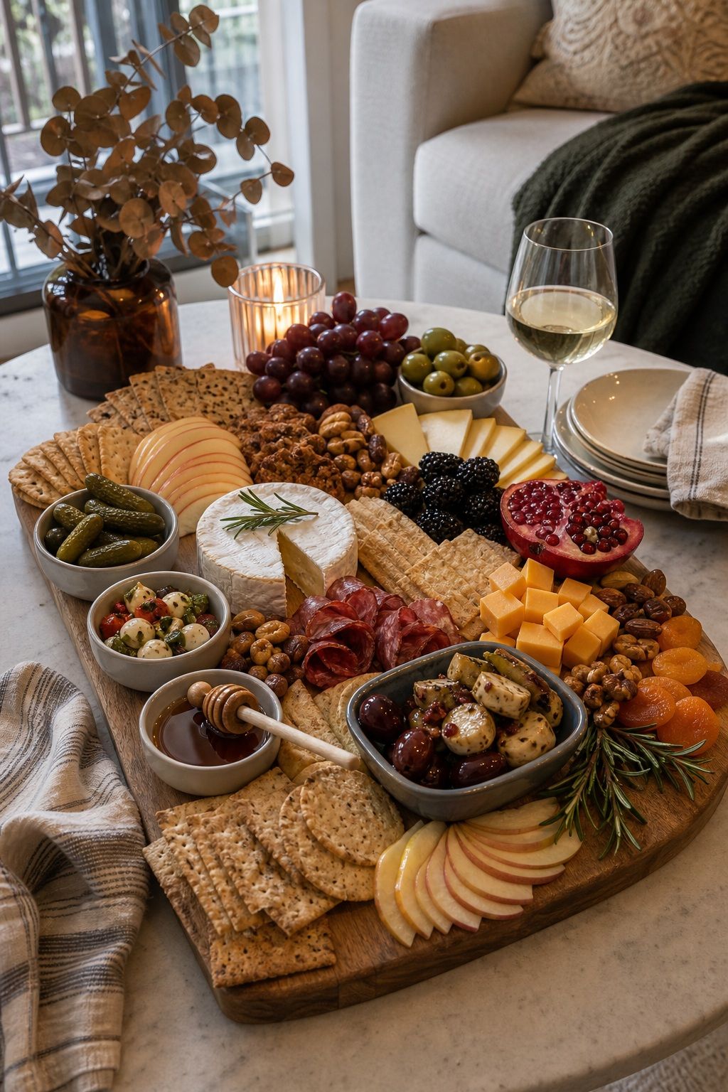 Anchor the Start With a Grazing Board small apartment idea for Top 18 Friendsgiving Food Ideas for an Easy, Crowd-Pleasing Spread.