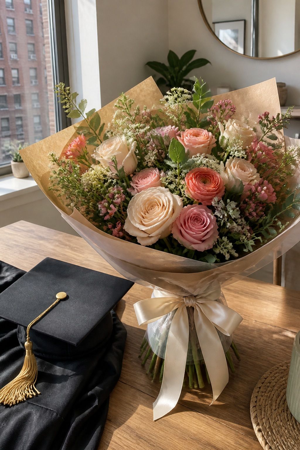 Mixed Garden-Style Bouquet small apartment idea for Top 16 Beautiful Graduation Bouquet Ideas to Celebrate the Big Day.