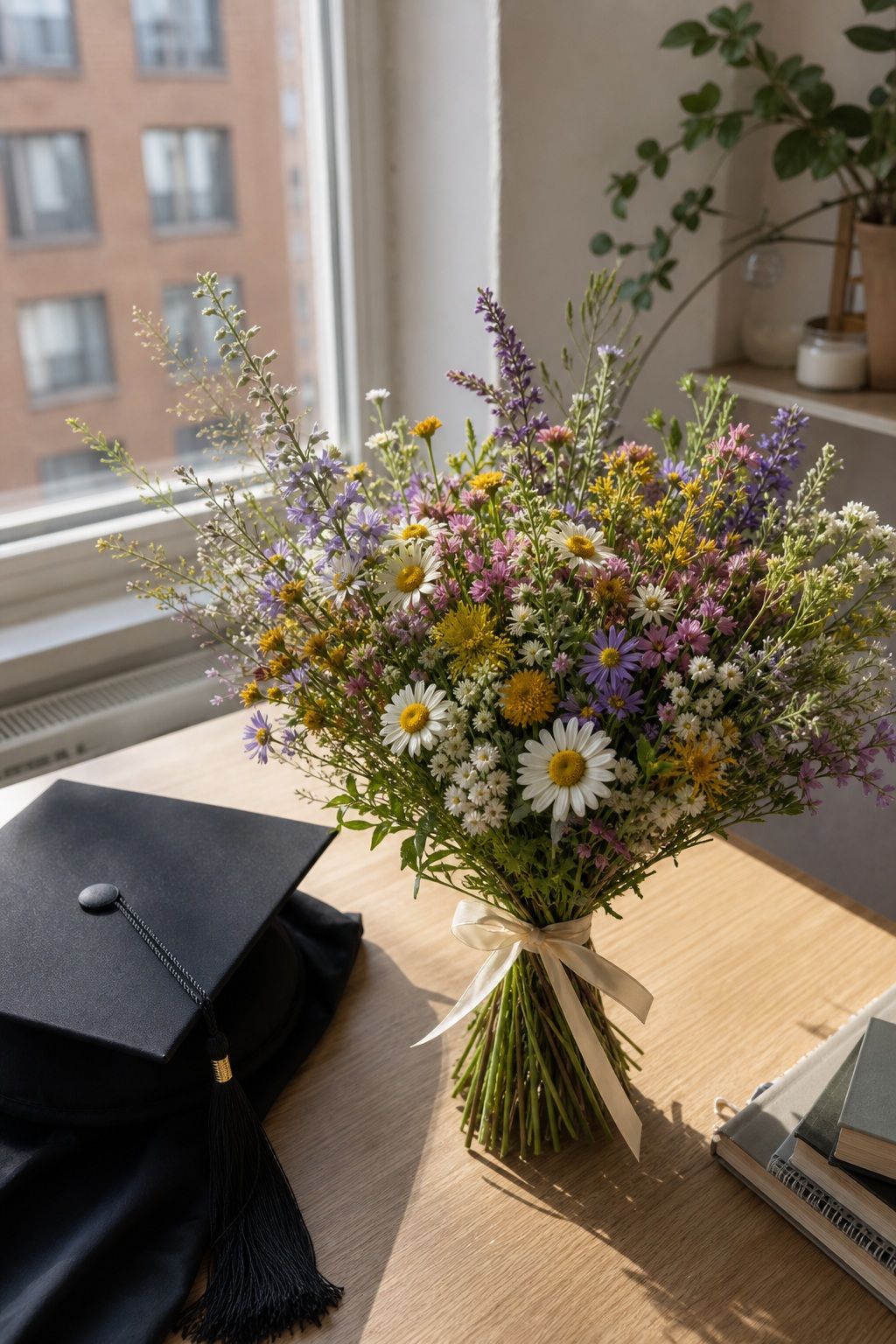Wildflower Mix Bouquet small apartment idea for Top 16 Beautiful Graduation Bouquet Ideas to Celebrate the Big Day.