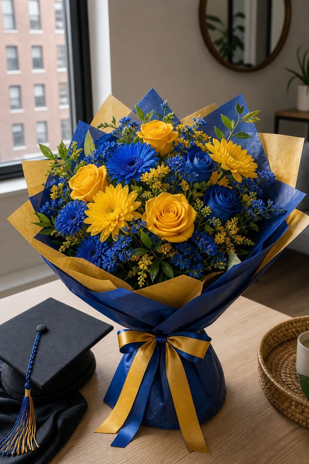 School Color Bouquet small apartment idea for Top 16 Beautiful Graduation Bouquet Ideas to Celebrate the Big Day.