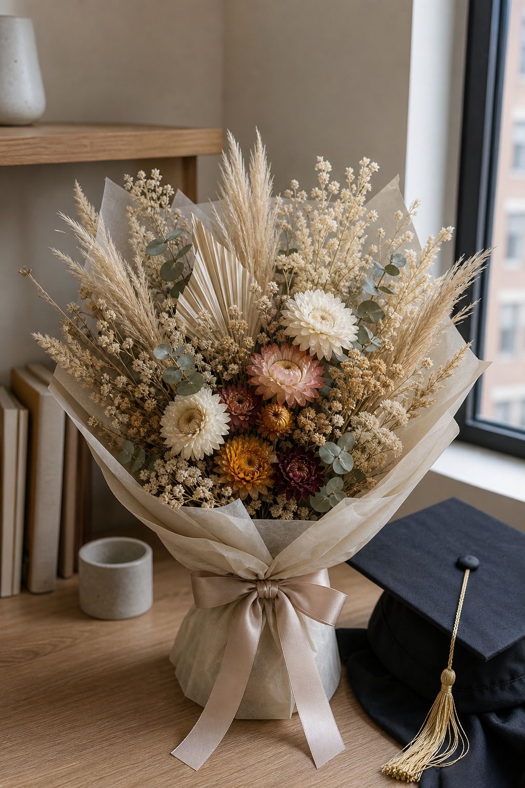 Dried Floral Keepsake Bouquet small apartment idea for Top 16 Beautiful Graduation Bouquet Ideas to Celebrate the Big Day.