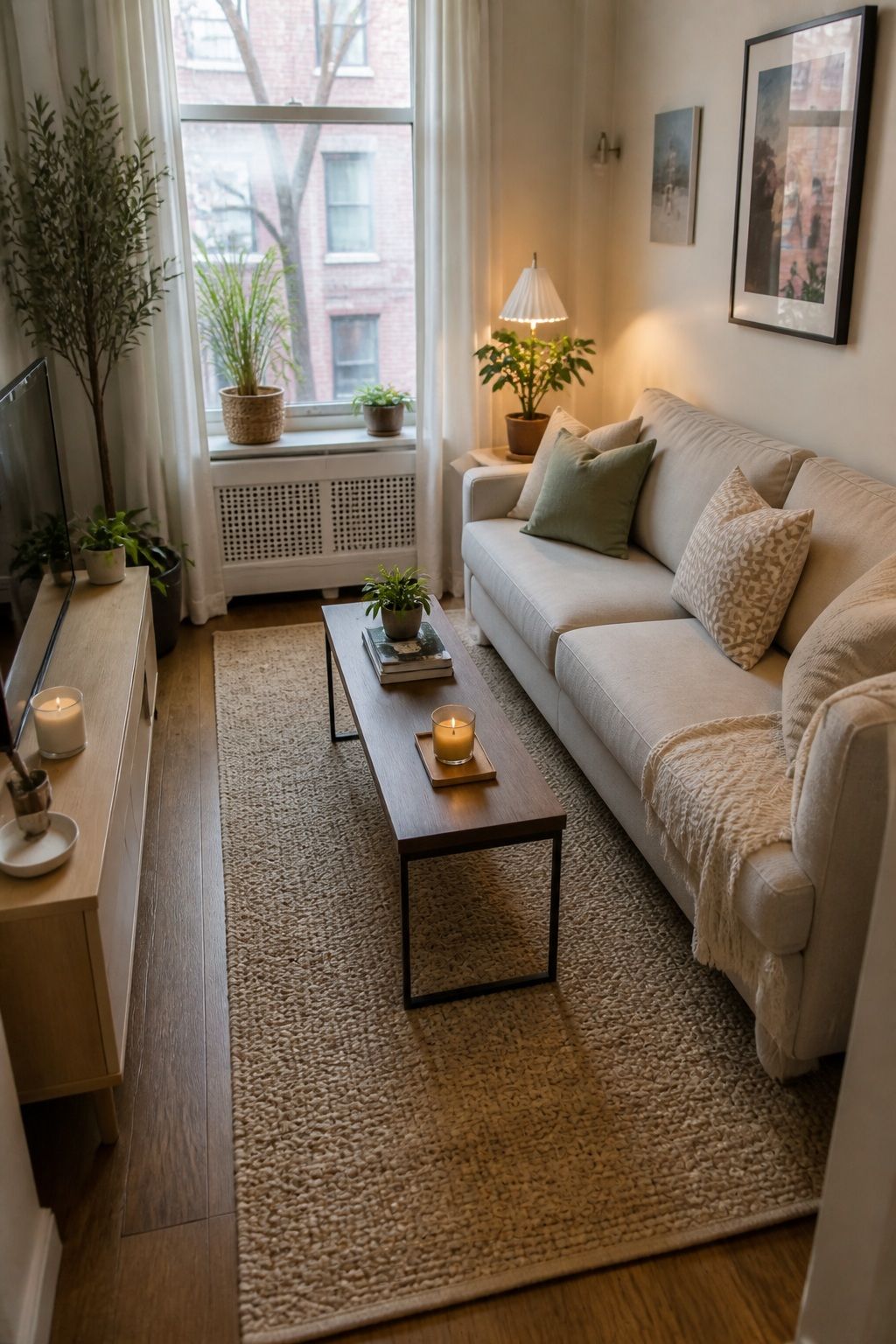 A Slim Rectangular Table Under 40 Inches for Narrow Living Rooms small apartment idea for Top 16 Small Apartment Coffee Table Ideas for Every Style.