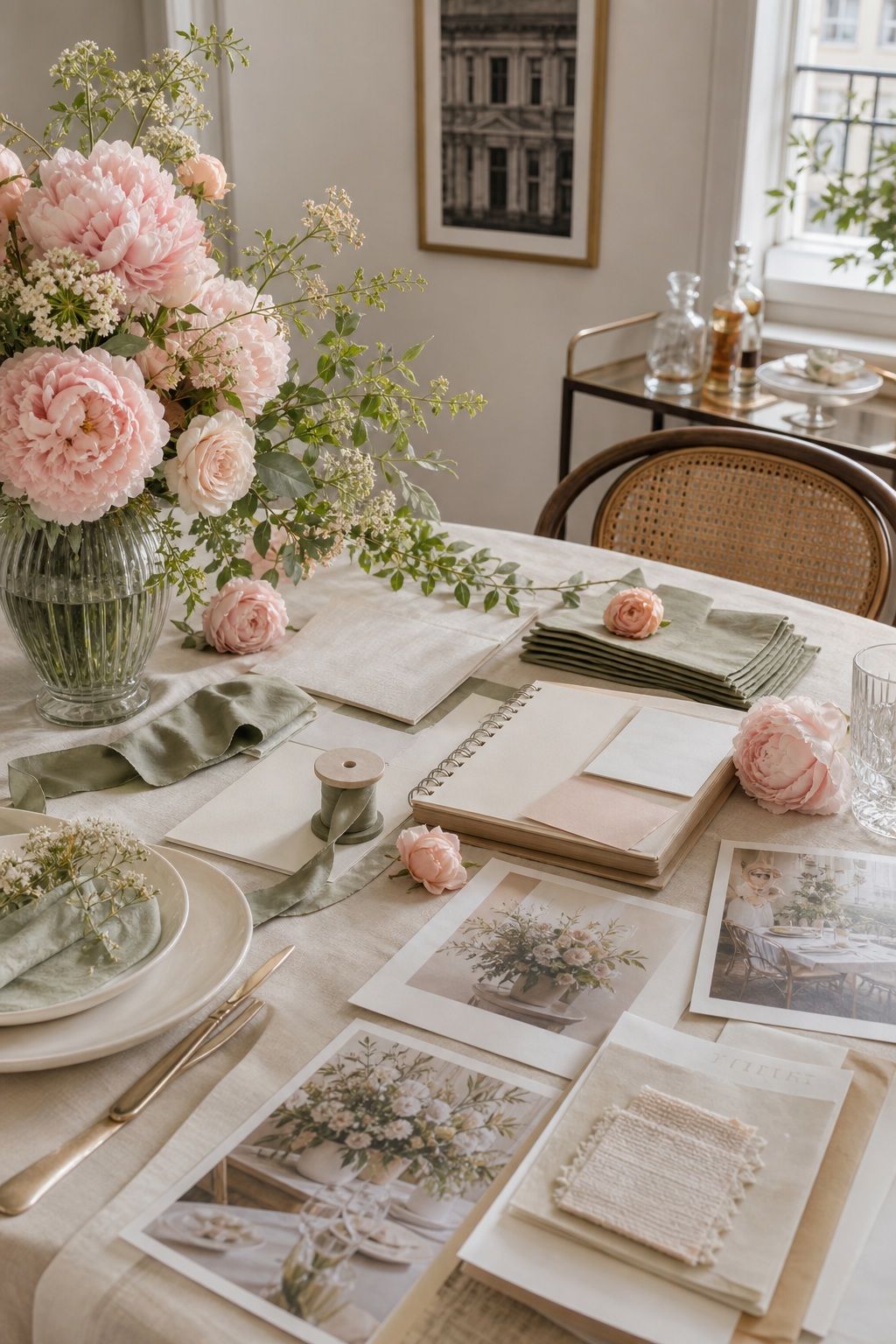 Blush and Sage With Cream Base small apartment idea for Top 20 Spring Wedding Ideas for a Fresh, Floral, and Budget-Friendly Celebration.