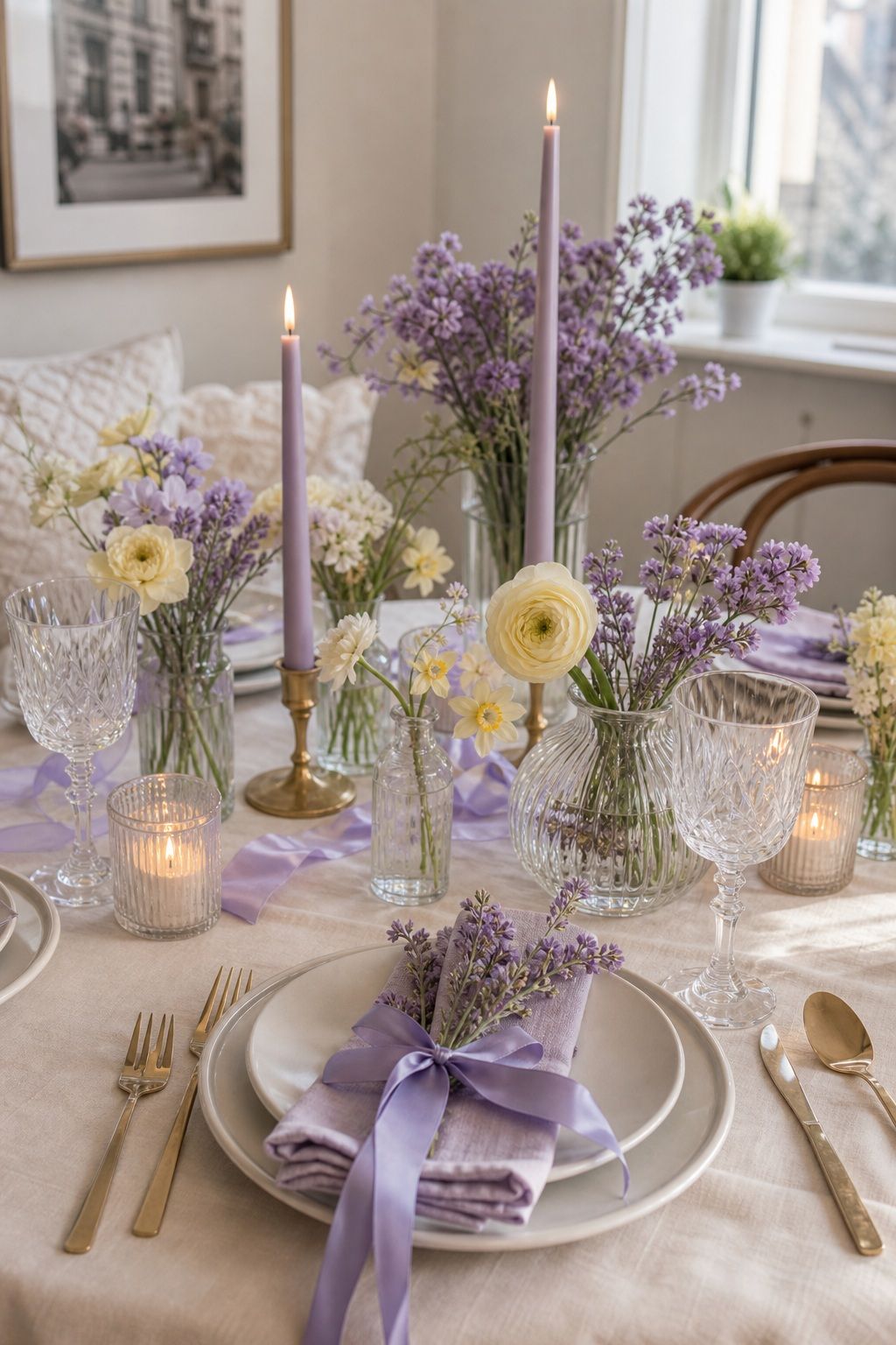 Lavender and Cream With Soft Yellow Pop small apartment idea for Top 20 Spring Wedding Ideas for a Fresh, Floral, and Budget-Friendly Celebration.