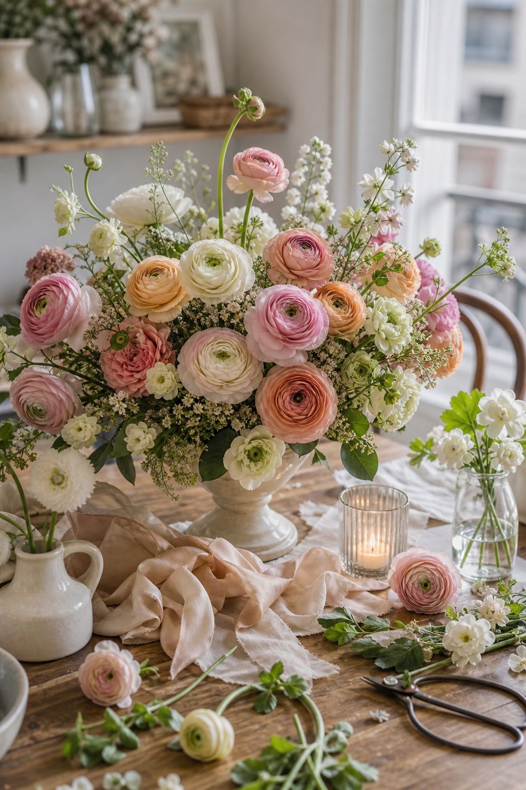 Ranunculus for Layered Romantic Looks small apartment idea for Top 20 Spring Wedding Ideas for a Fresh, Floral, and Budget-Friendly Celebration.