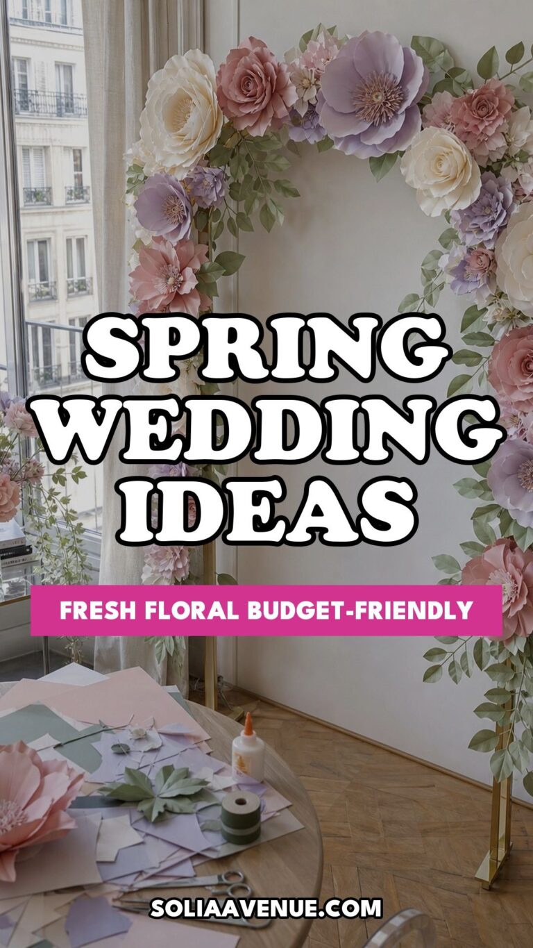 Pinterest pin for Top 20 Spring Wedding Ideas for a Fresh, Floral, and Budget-Friendly Celebration from Solia Avenue.