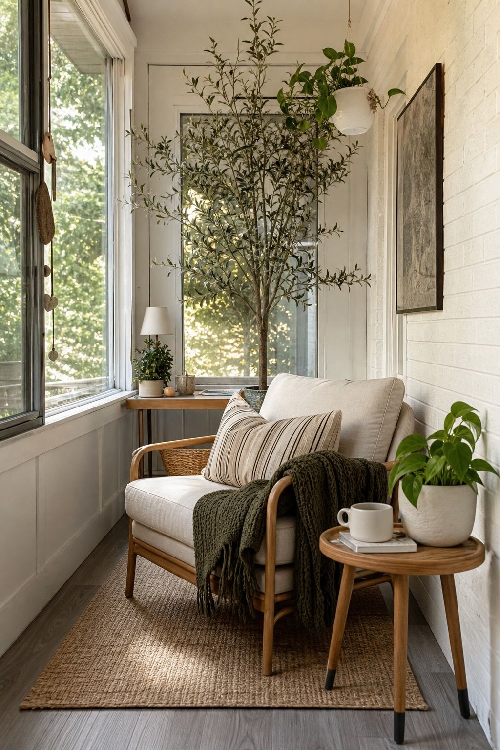 Choose Seating You Would Actually Sit In small apartment idea for Top 18 Calm Sunroom Porch Ideas for Slow Mornings in Apartments and Small Outdoor Spaces.