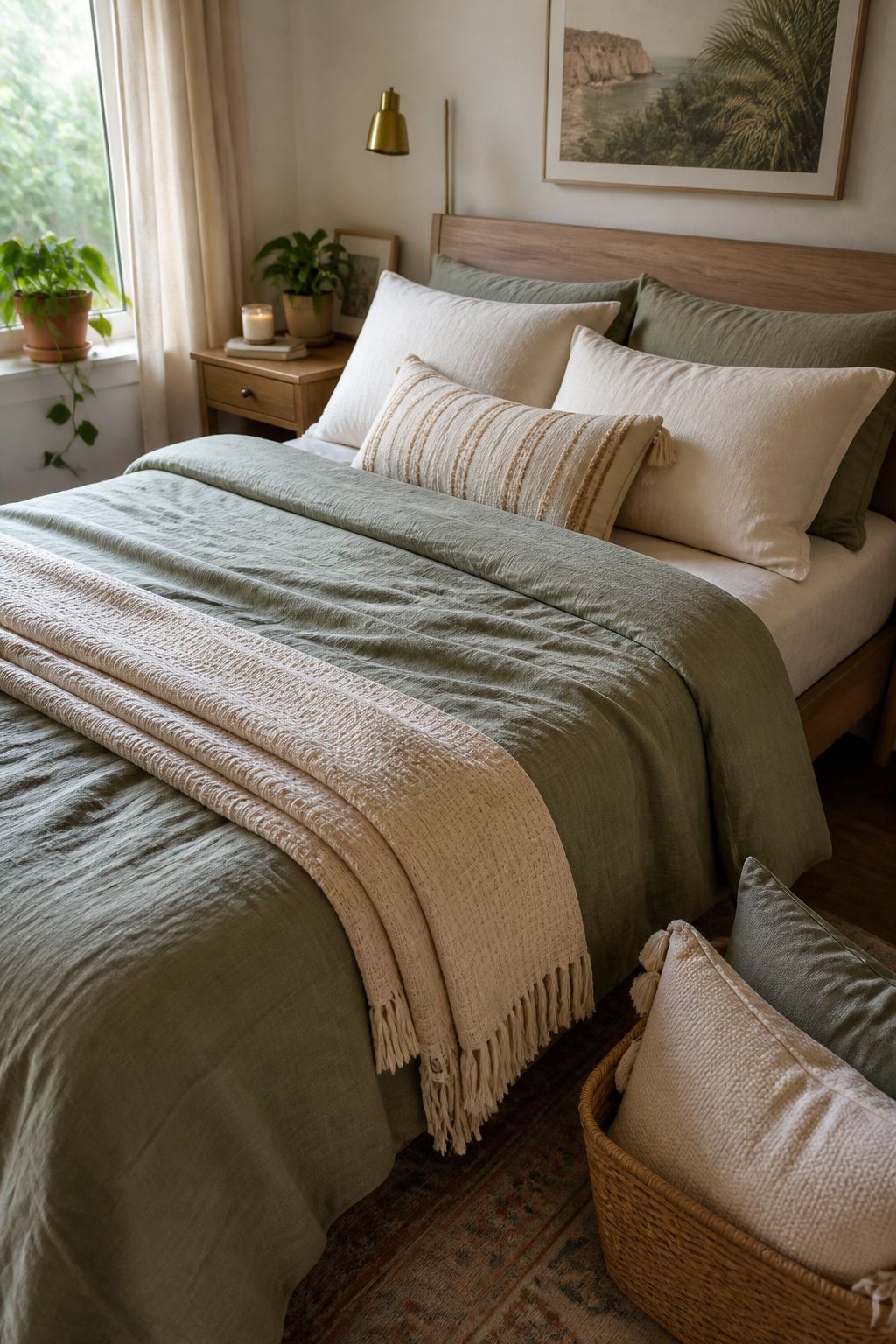 Swap to Lighter Throws and Pillow Covers small apartment idea for Top 18 Best Bedroom Summer Decor Ideas for Small Apartments.