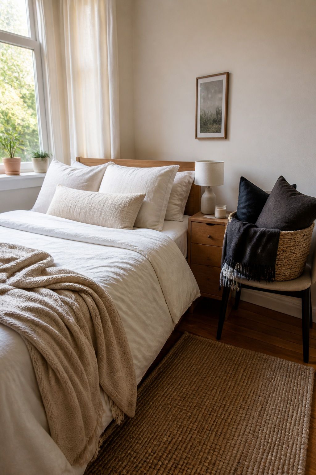 Pull Back the Dark Winter Accents small apartment idea for Top 18 Best Bedroom Summer Decor Ideas for Small Apartments.