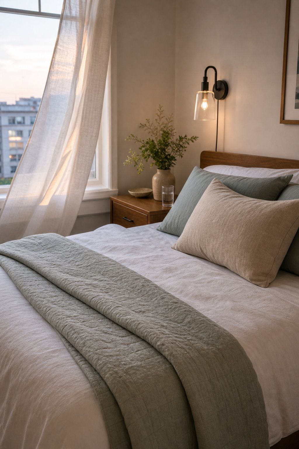 Keep One Light Layer for Cool Nights small apartment idea for Top 18 Best Bedroom Summer Decor Ideas for Small Apartments.