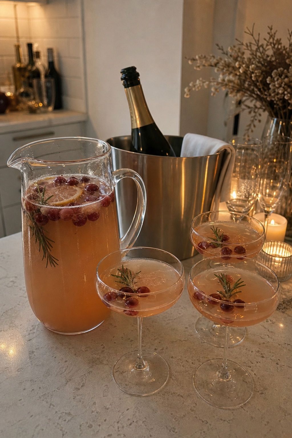 Pre-Batch a Signature Champagne Cocktail small apartment idea for Top 19 Creative New Years Party Ideas for an Unforgettable Night.