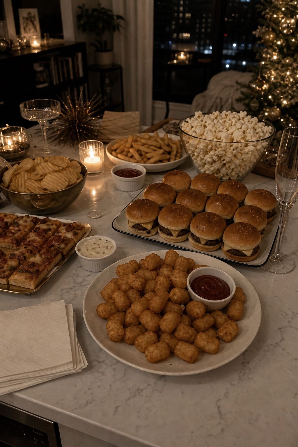 Plan a Late-Night Snack for After Midnight small apartment idea for Top 19 Creative New Years Party Ideas for an Unforgettable Night.