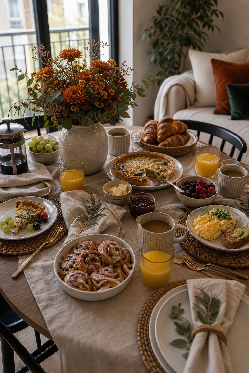 Brunch Style Variation for Morning Friendsgivings small apartment idea for Top 18 Friendsgiving Dinner Party Ideas to Make Your Celebration Unforgettable.