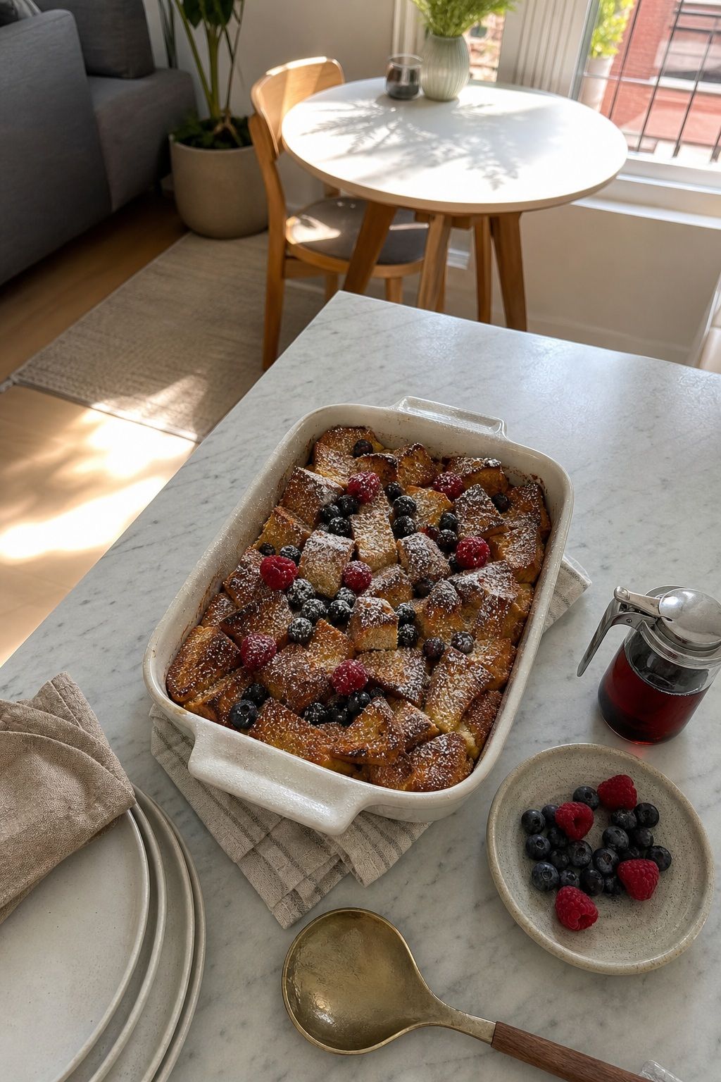 Make-Ahead French Toast Casserole small apartment idea for Top 17 Mother's Day Brunch Ideas for a Beautiful Celebration at Home.