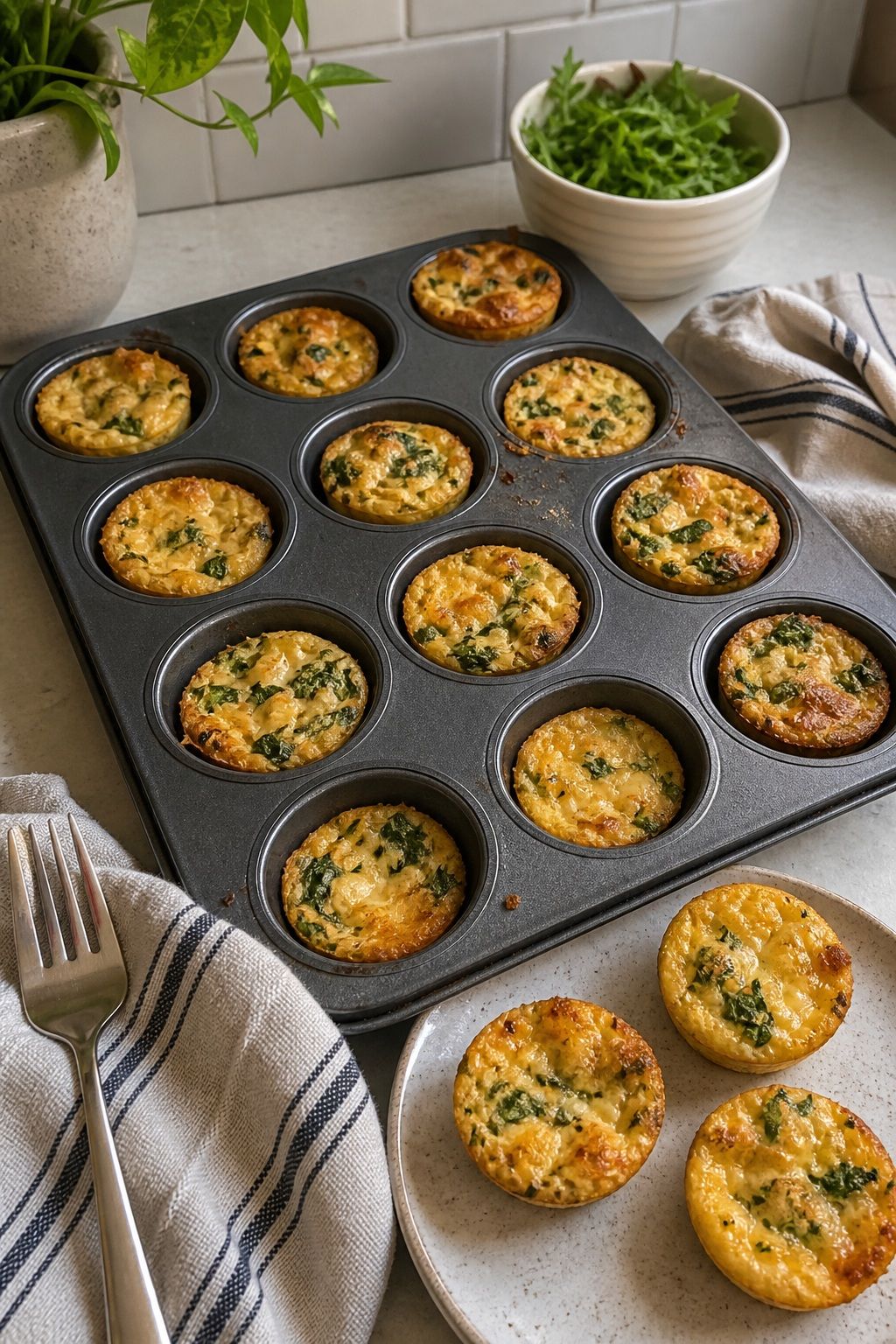 Mini Quiches in a Muffin Tin small apartment idea for Top 17 Mother's Day Brunch Ideas for a Beautiful Celebration at Home.