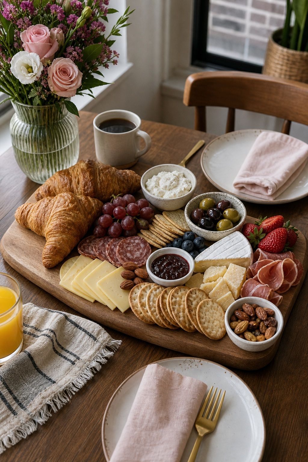 A Simple Charcuterie-Style Spread small apartment idea for Top 17 Mother's Day Brunch Ideas for a Beautiful Celebration at Home.