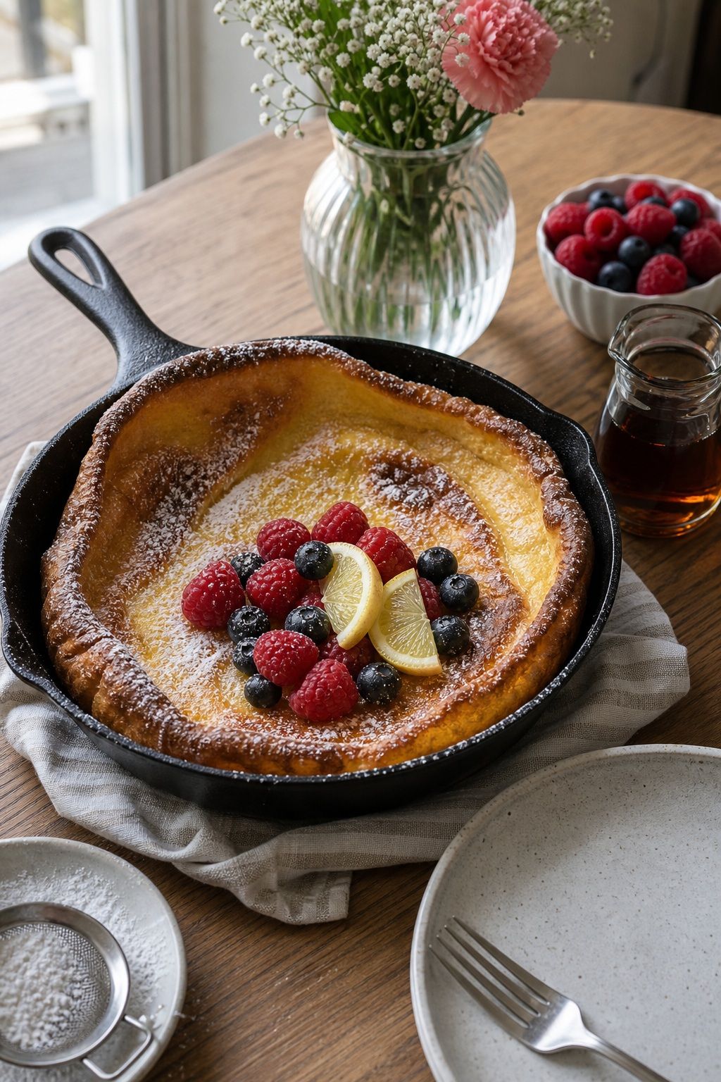 Dutch Baby Pancakes small apartment idea for Top 17 Mother's Day Brunch Ideas for a Beautiful Celebration at Home.