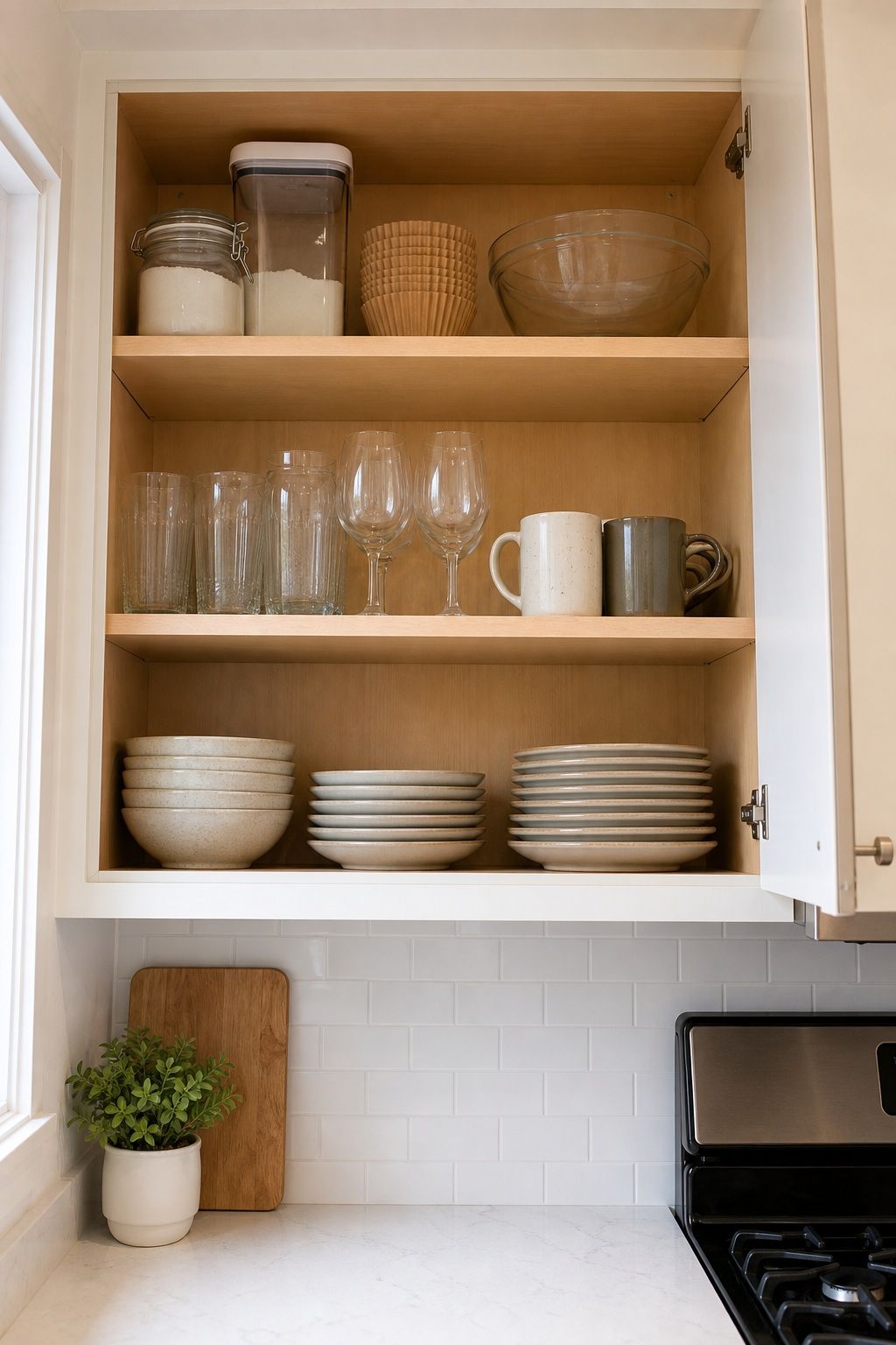 Apply the One-Category-Per-Shelf Rule to Every Cabinet small apartment idea for Top 20 Small Apartment Kitchen Storage Ideas That Double Your Counter Space.