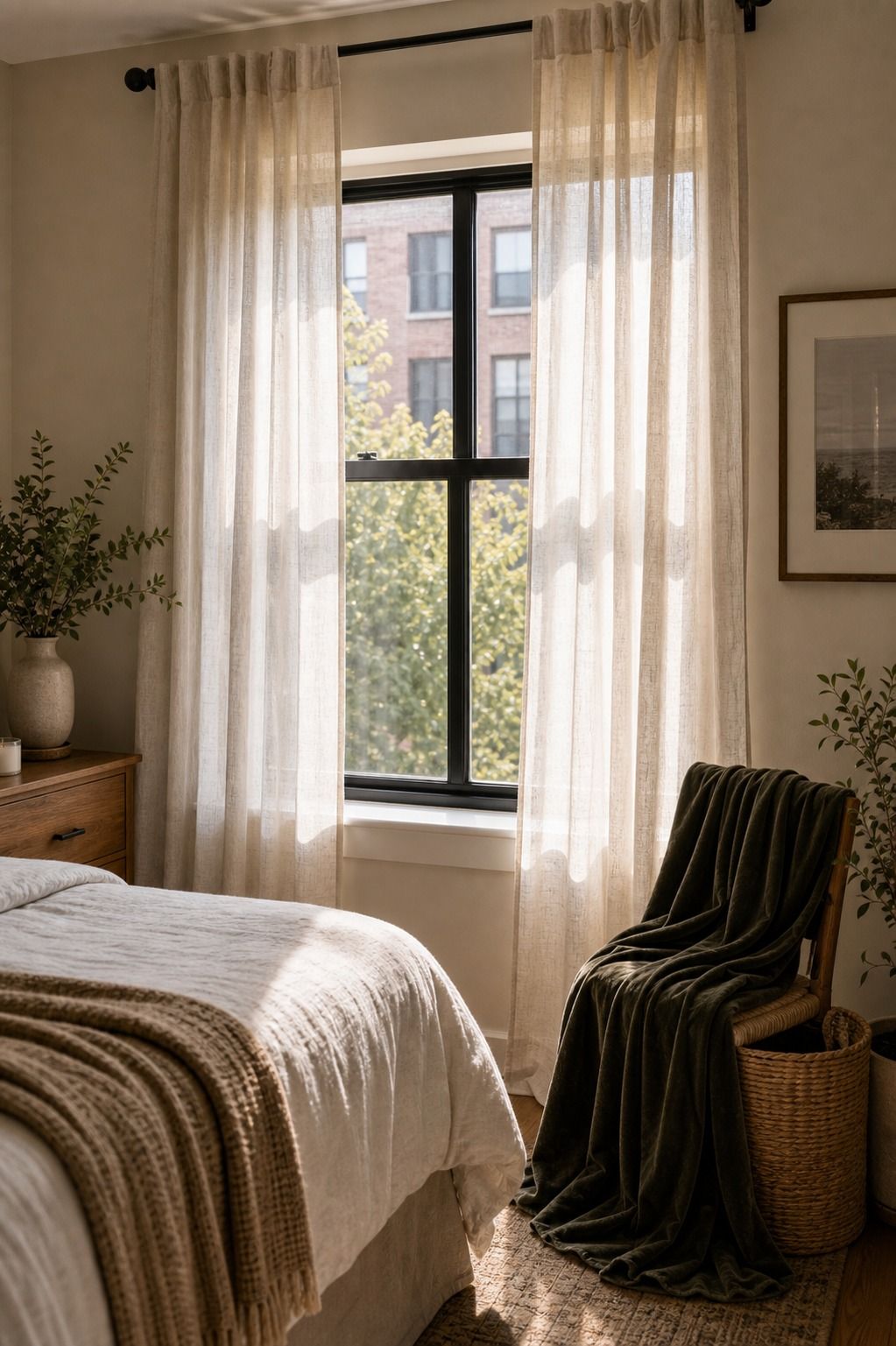Replace Velvet Curtains With Sheer Linen Panels small apartment idea for Top 18 Apartment Summer Decor Ideas to Refresh Every Room.