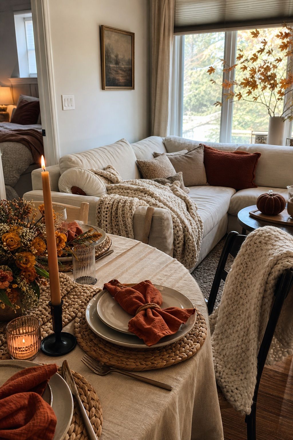 Add Cozy Tactile Touches Throughout small apartment idea for Top 18 Friendsgiving Ideas for a Cozy, Memorable Celebration.